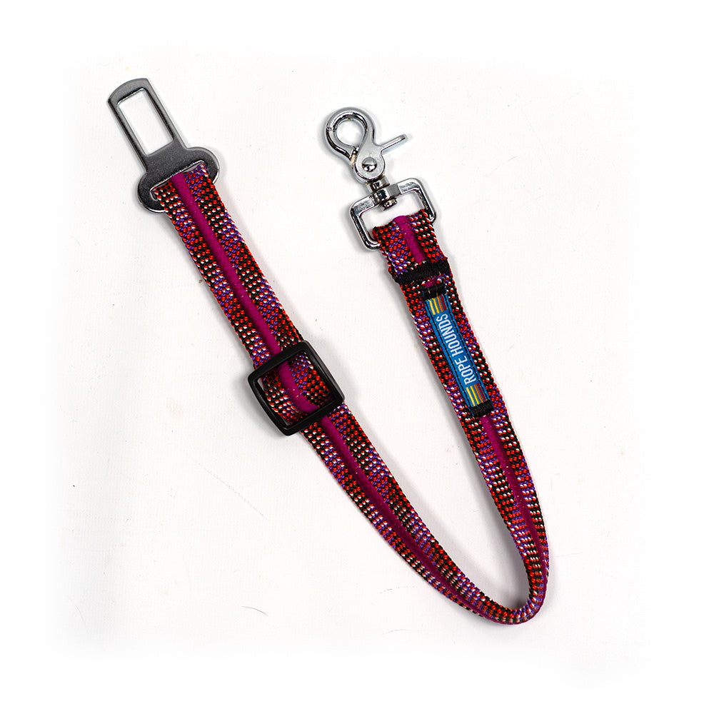 Dog Seat Belt - Pinks/Purples