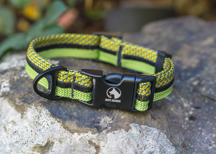 Adventure Dog Collar - Greens/Yellows