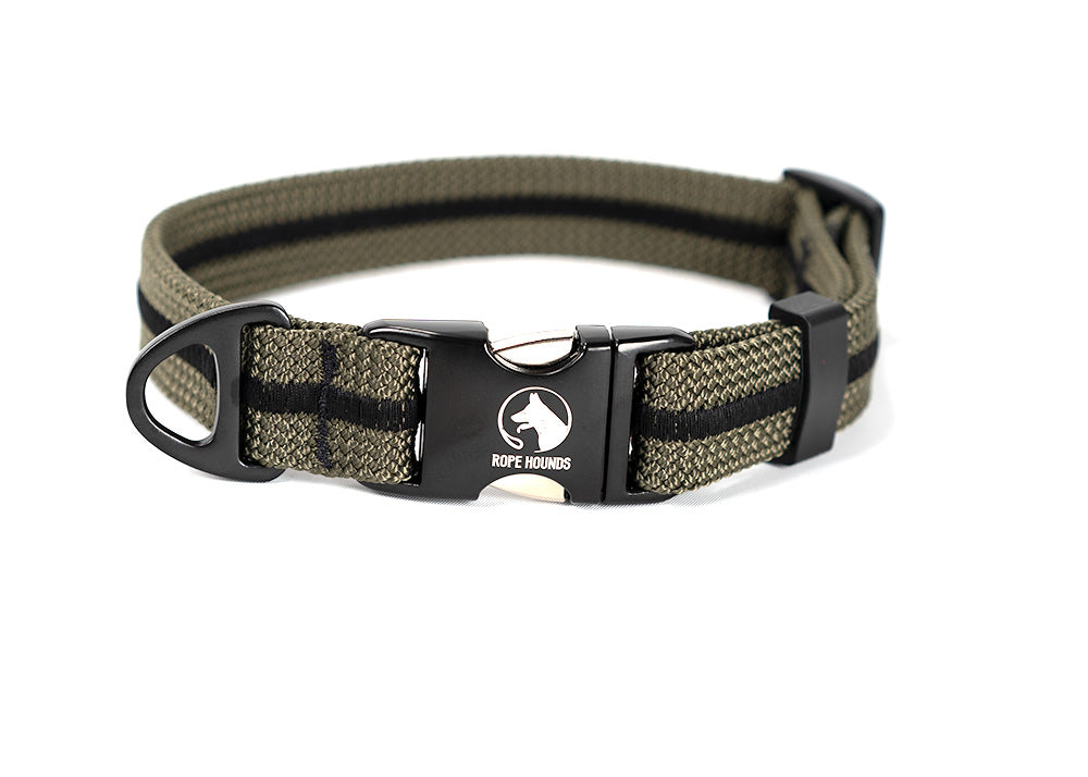 Rope Hounds green climbing rope dog collar