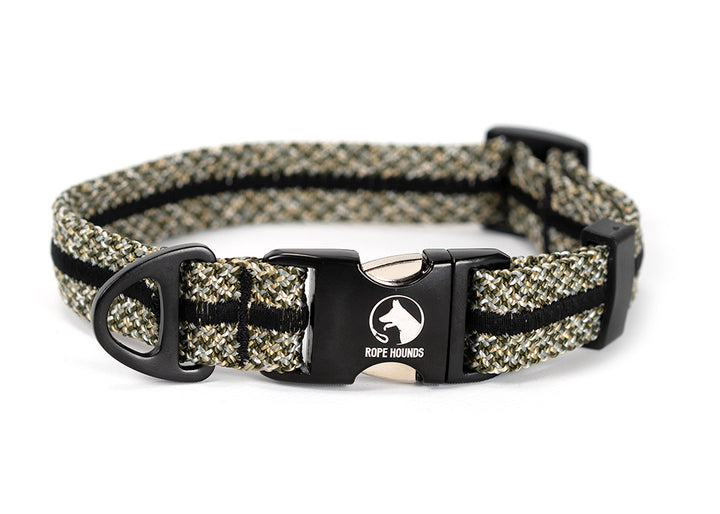 Rope Hounds multi-color climbing rope dog collar