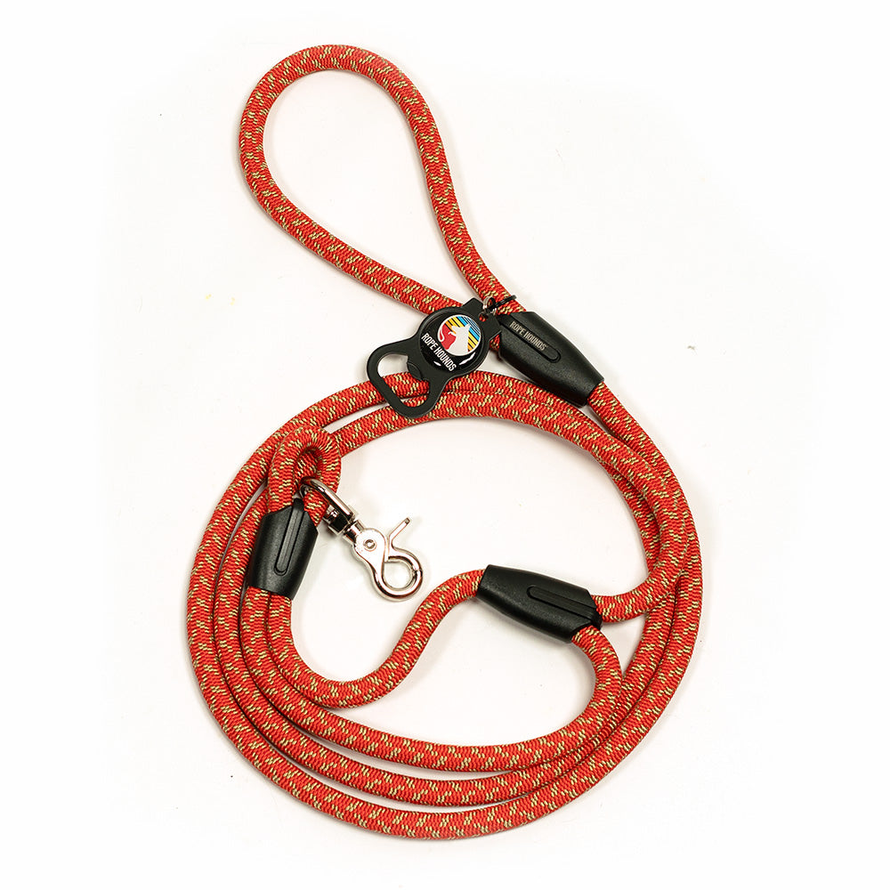Rope Hounds Urban Handle Dog Leash - Red