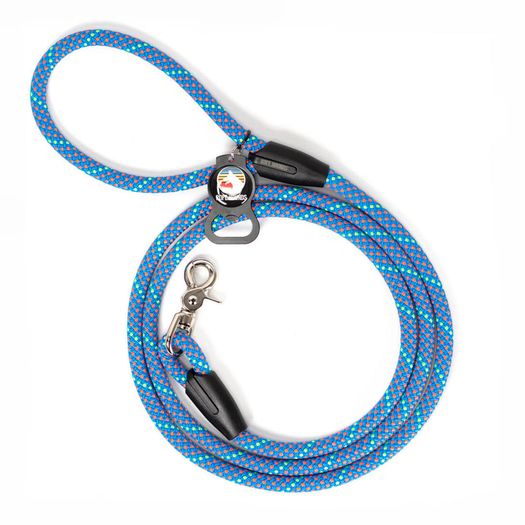 Rope Hounds blue classic 4' and 6' climbing rope dog leash