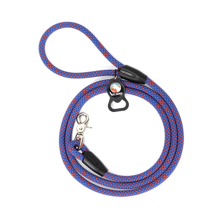 Rope Hounds blue classic 4' and 6' climbing rope dog leash