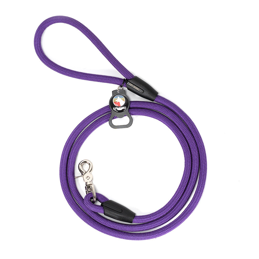 Classic Training Lead for Dogs Nylon Rope for Small, Medium and Large Dogs 120 cm Purple with Pink Classic Training Lead for Dogs Nylon Rope for Small, Medium and Large Dogs 120 cm Purple with Pink