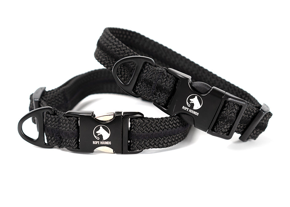 Rope Hounds multi-color climbing rope dog collar