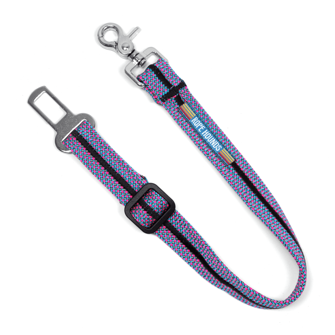 Dog Seat Belt - Pinks/Purples - Rope Hounds